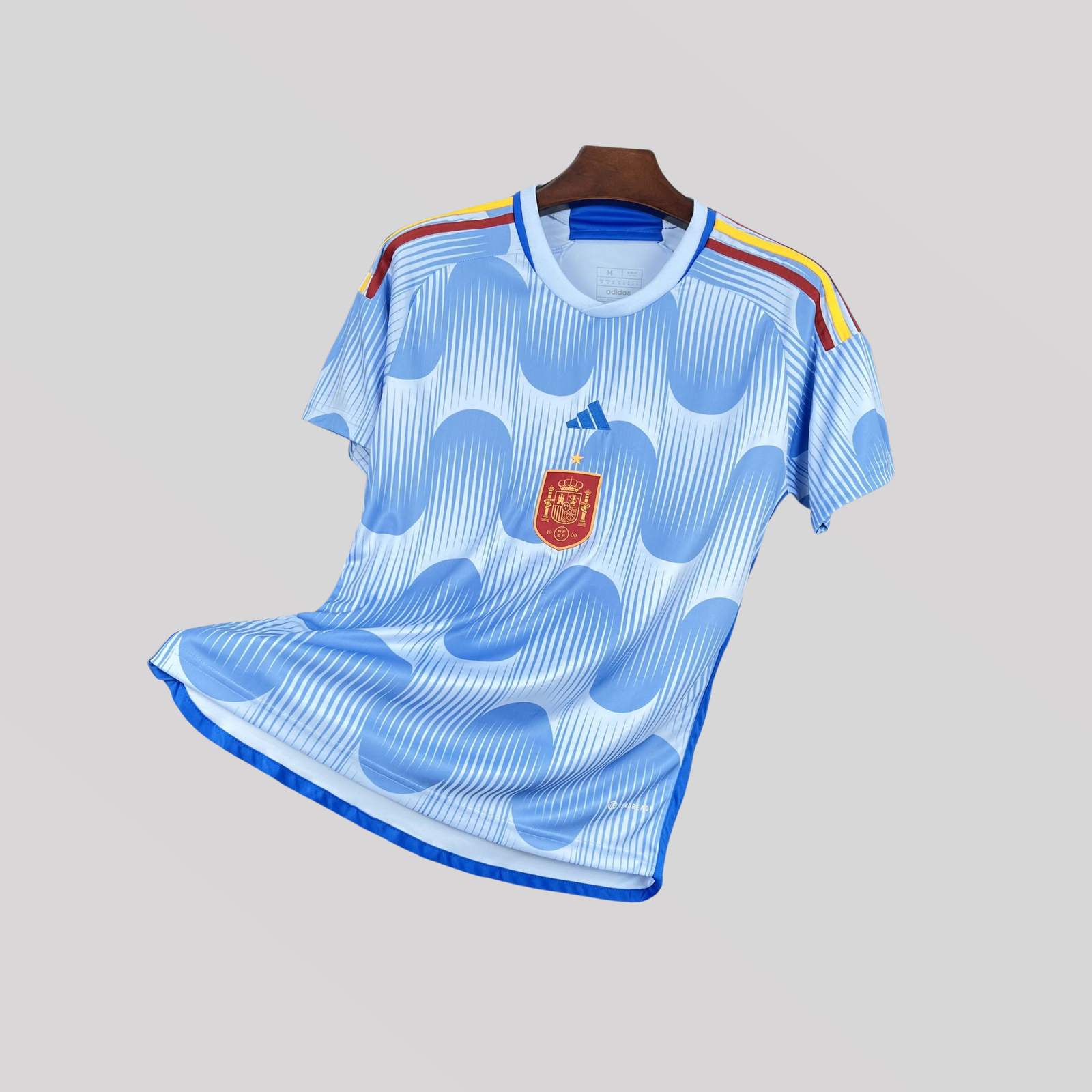 1_00a1d6dd-65ed-415d-b2b1-52ddebddedc5 Spain 2022 World Cup Men’s Away Retro Football Kit - Image 1