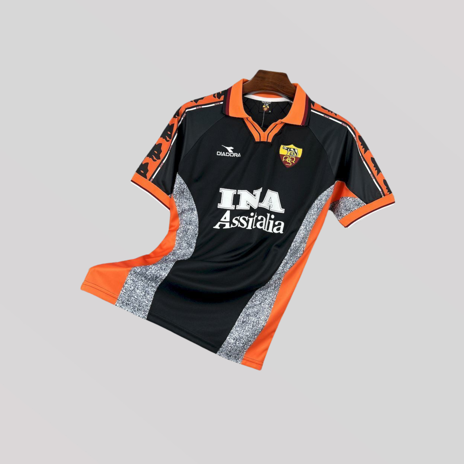 1_045e2307-e8c6-4bac-b694-900c4fcd279f AS Roma 1998/99 Third Away Retro Kit - Image 1