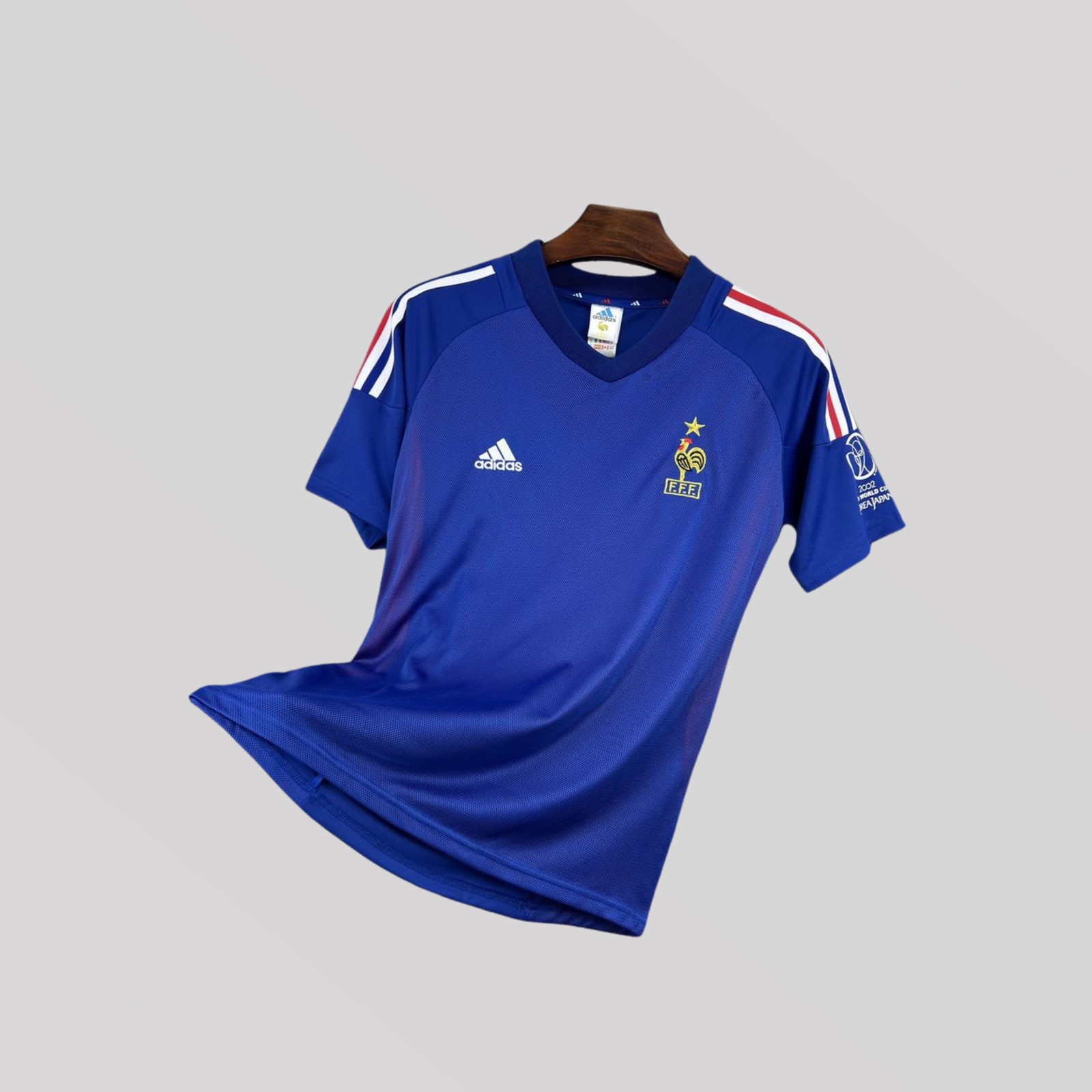 1_52b54839-a097-40f7-b6ce-59fd01302ef2 France 2002 Home Retro Kit - Image 1