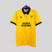 Lazio 1991/92 Yellow Away Retro Football Kit