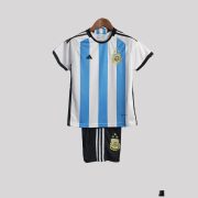 2022 Argentina Home Football Shirt Kids Size