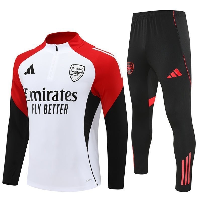 2526-arsenal-whitered-tracksuit-6192656 25/26 Arsenal White/Red Tracksuit - Image 1