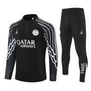 25/26 PSG x Jordan Black Tracksuit - Image 2