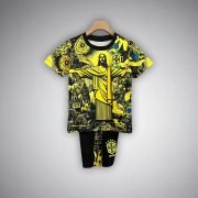 Brazil "Jesus" Kids Size Yellow Kit
