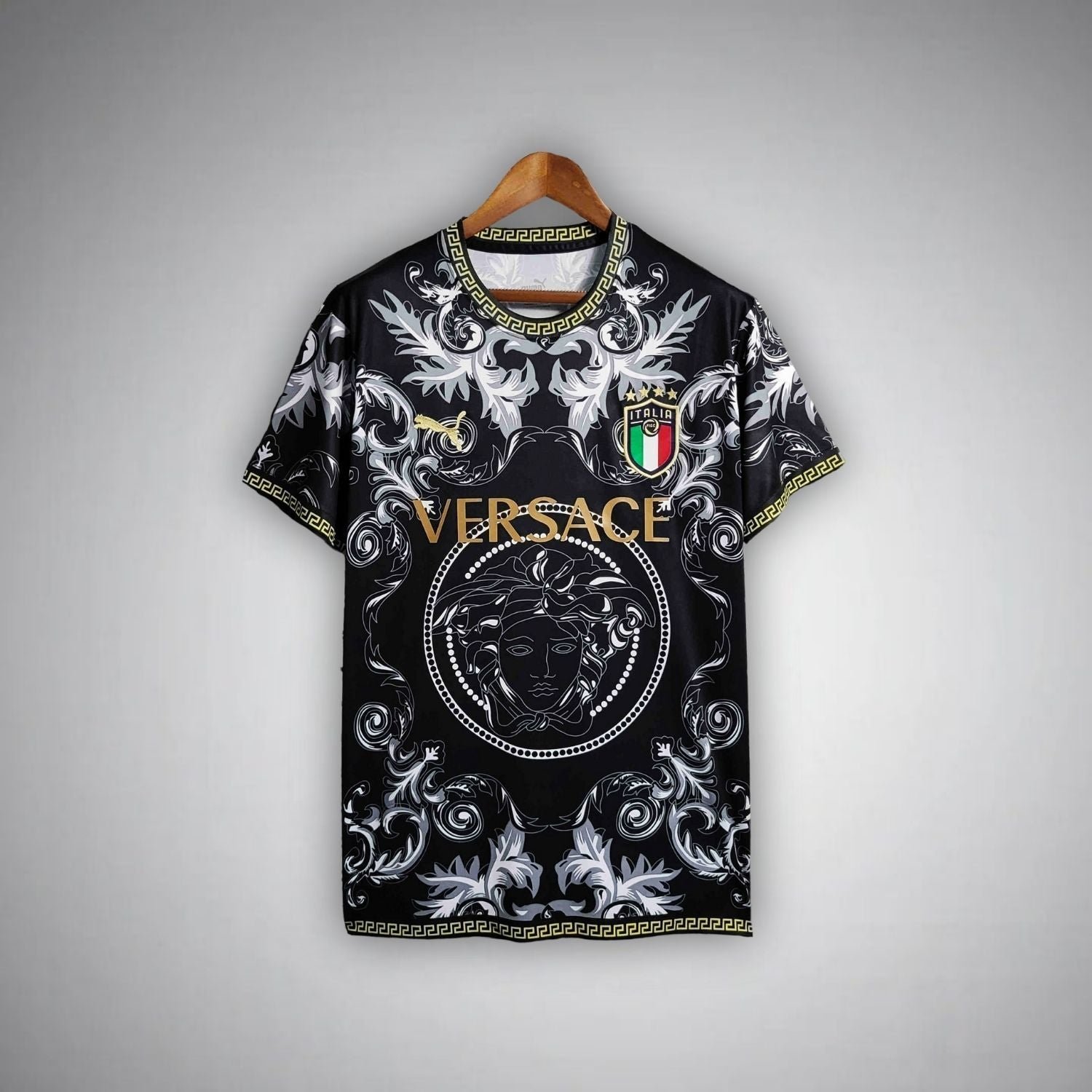 Italy-Versace-Premium-Black-Kit-FutKulture-41711882567980 Italy "Versace" Premium Black Kit - Image 1