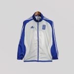 2025/2026 Greece Jacket White and Blue Windbreaker