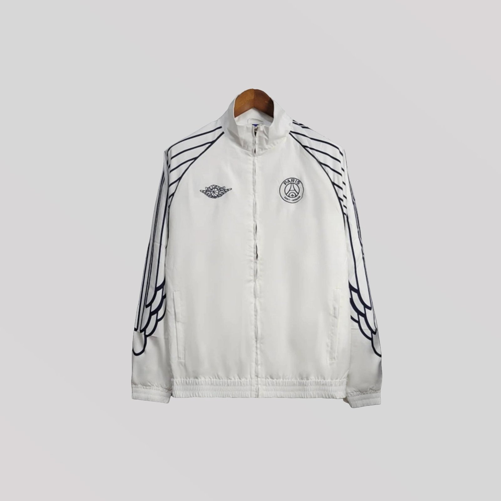 psgg 2025/2026 PSG Air Jordan Jacket White Windbreaker - Image 1